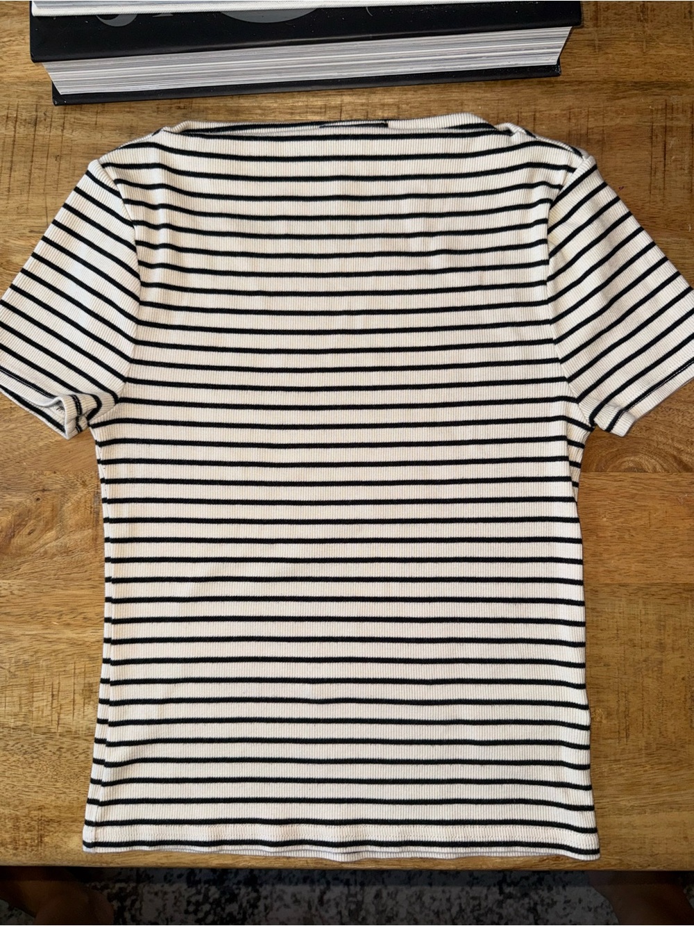 J crew S Black & White Striped Short Sleeve Tee